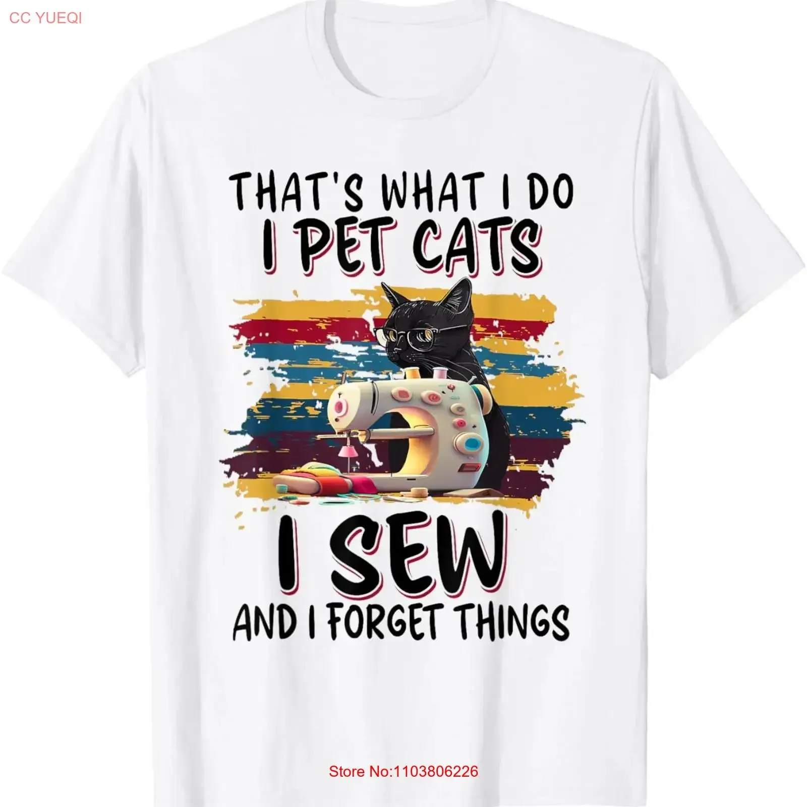 Футболка «Вот что я делаю Pet Cats Sew And Forget Things», винтажная стираная модная дышащая уличная одежда, топ для повседневной носки
