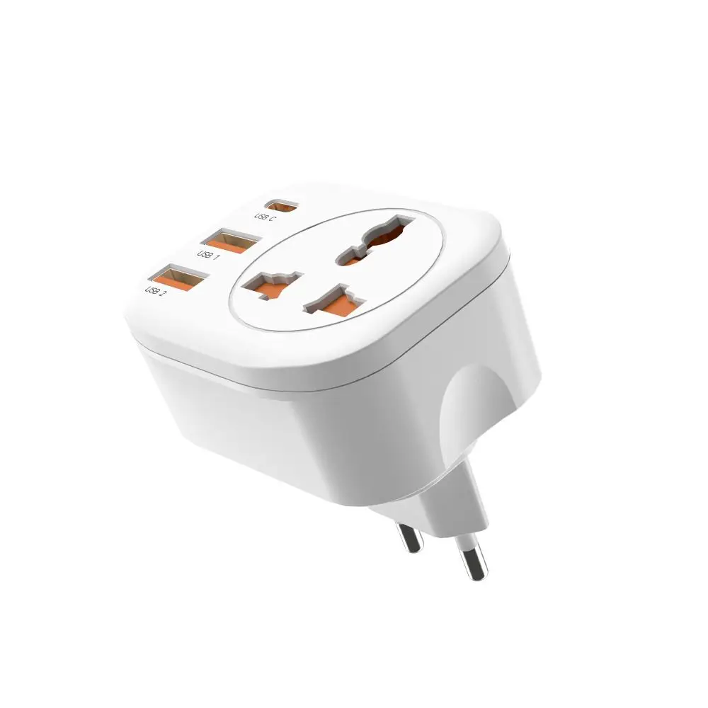 Фото 2500 Вт быстрая зарядка, мультирозетка, USB-порты, стандартная вилка, розетка, вилка европейского стандарта, вилка стандарта Великобритании, настенная розетка, удлинитель для путешествий №2