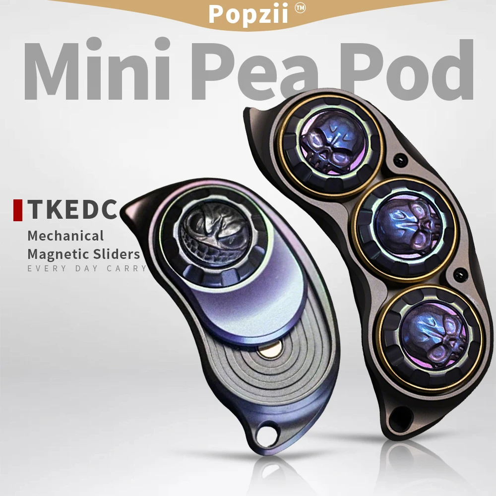 TKEDC Mini Pea Pod Механический слайдер Вращение Непоседа Ползунки Непоседа игрушки Офисные гаджеты для снятия стресса Игрушки для беспокойства