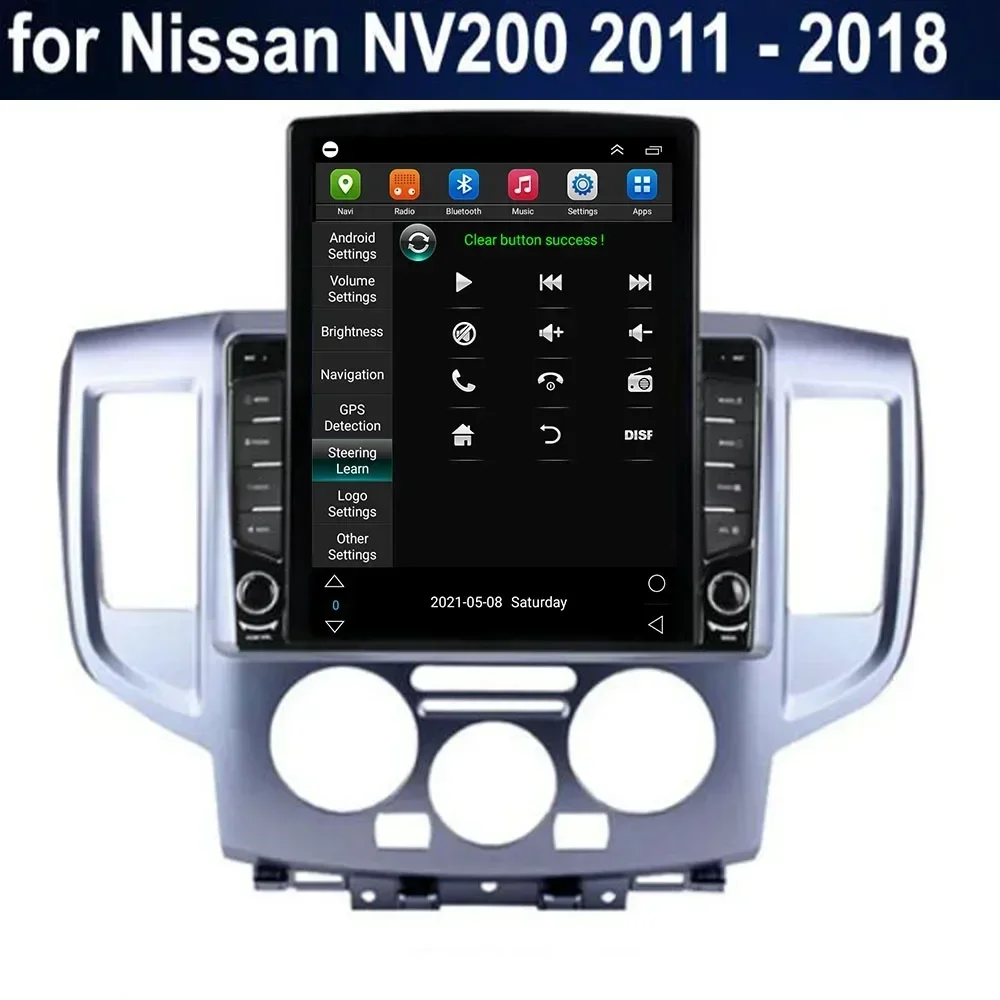 Фото For Tesla Style 2 Din Android 13 Car Radio For NISSAN NV200 2011-2035 Multimedia Video Player GPS Stereo Carplay RDS Camera №3