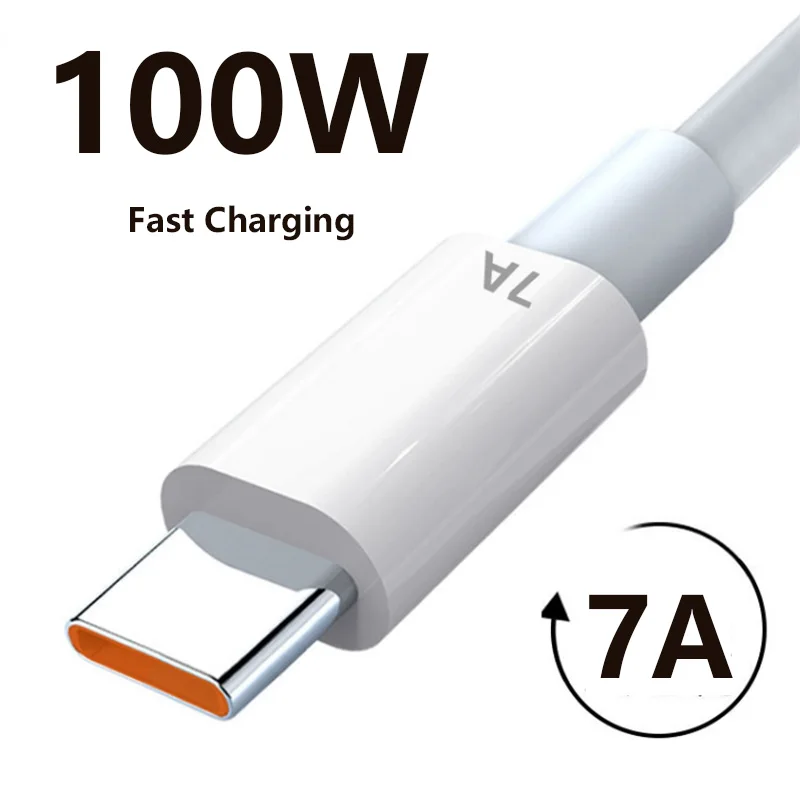 Фото Сверхбыстрый зарядный кабель 7A USB Type-C для Huawei P40 P30 Mate 40, USB-кабель для быстрой зарядки и передачи данных для Xiaomi Mi 12 Pro Oneplus Realme №2