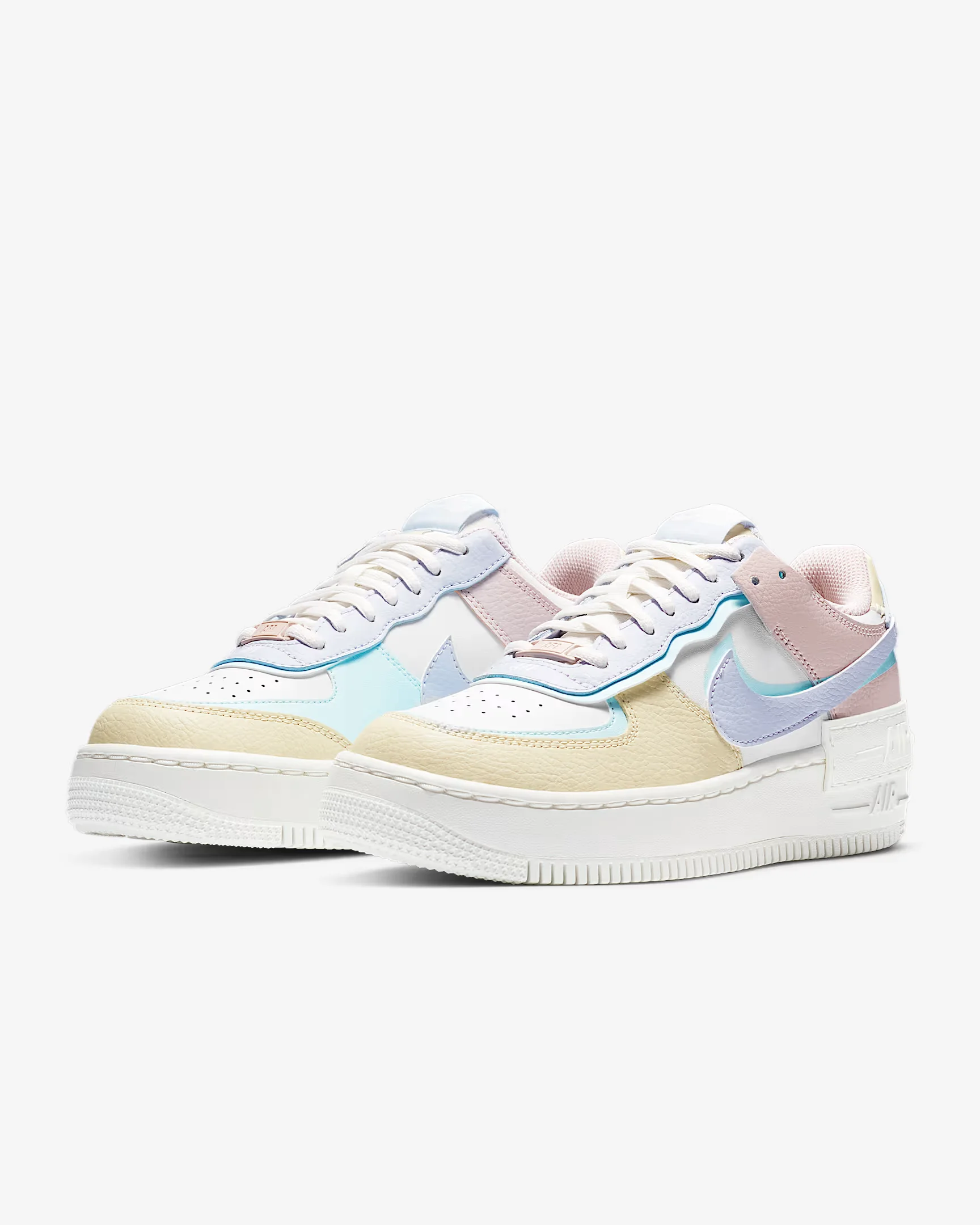 Nike Air Force 1, низкие туфли для скейтбординга, женская белая, синяя, розовая, с яркими вставками, спортивная повседневная обувь