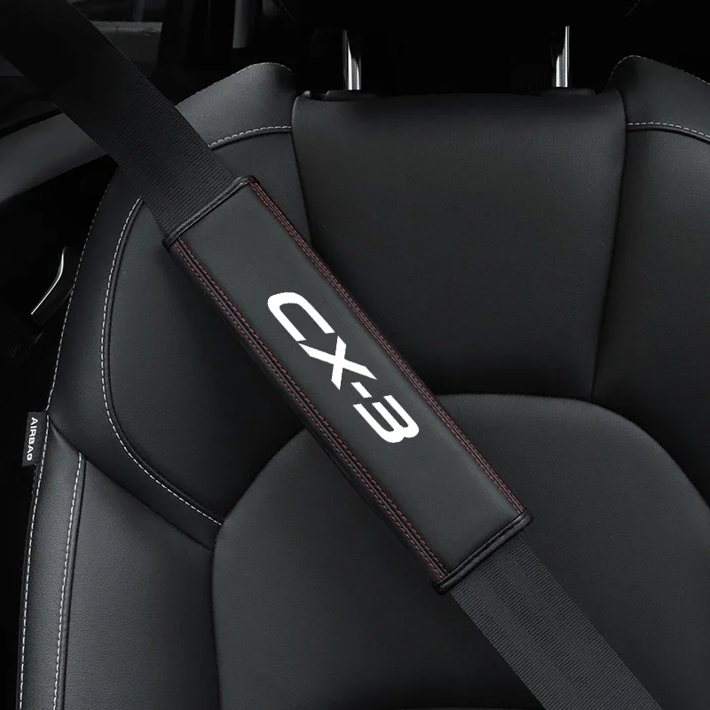 1 шт., защитный чехол из воловьей кожи для ремня безопасности Mazda CX3