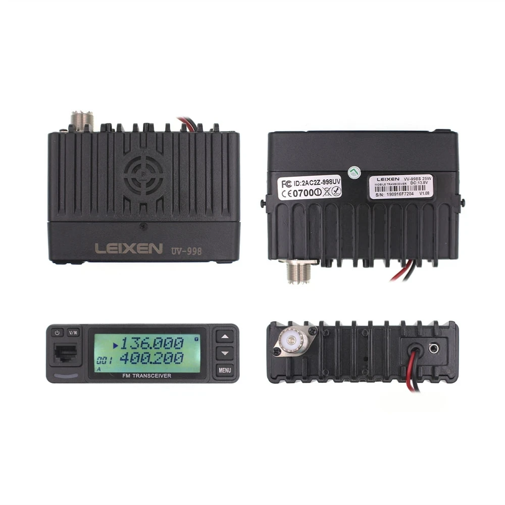Фото LEIXEN UV-998 25 Вт двухдиапазонный 144/430 МГц мобильный автомобильный радиоприемник УФ-любительская радиолюбительская радиостанция VV-898S обновленная UV-998 двусторонняя радиостанция №3