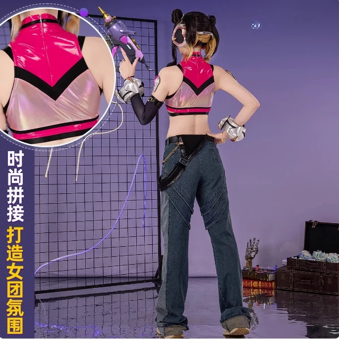 Фото OVERWATCH2 игра Juno косплей OW Linkage девушка группа костюм Хэллоуин вечерние милая женская форма парик реквизит аксессуары комплект Juno №3