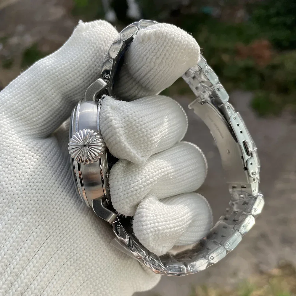 Фото STEELDIVE SD1903 Большой стальной корпус 46,5 мм C3 Светящееся 200 м Водонепроницаемое сапфировое стекло с AR-покрытием NH35 Механические мужские часы №4