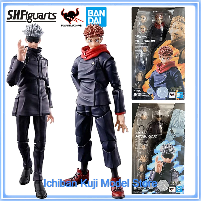 Оригинальная фигурка Bandai juютсу Kaisen S.H. Фигуртс SHF Yuji Itadori Satoru Gojo Коллекционная модель игрушки в ассортименте