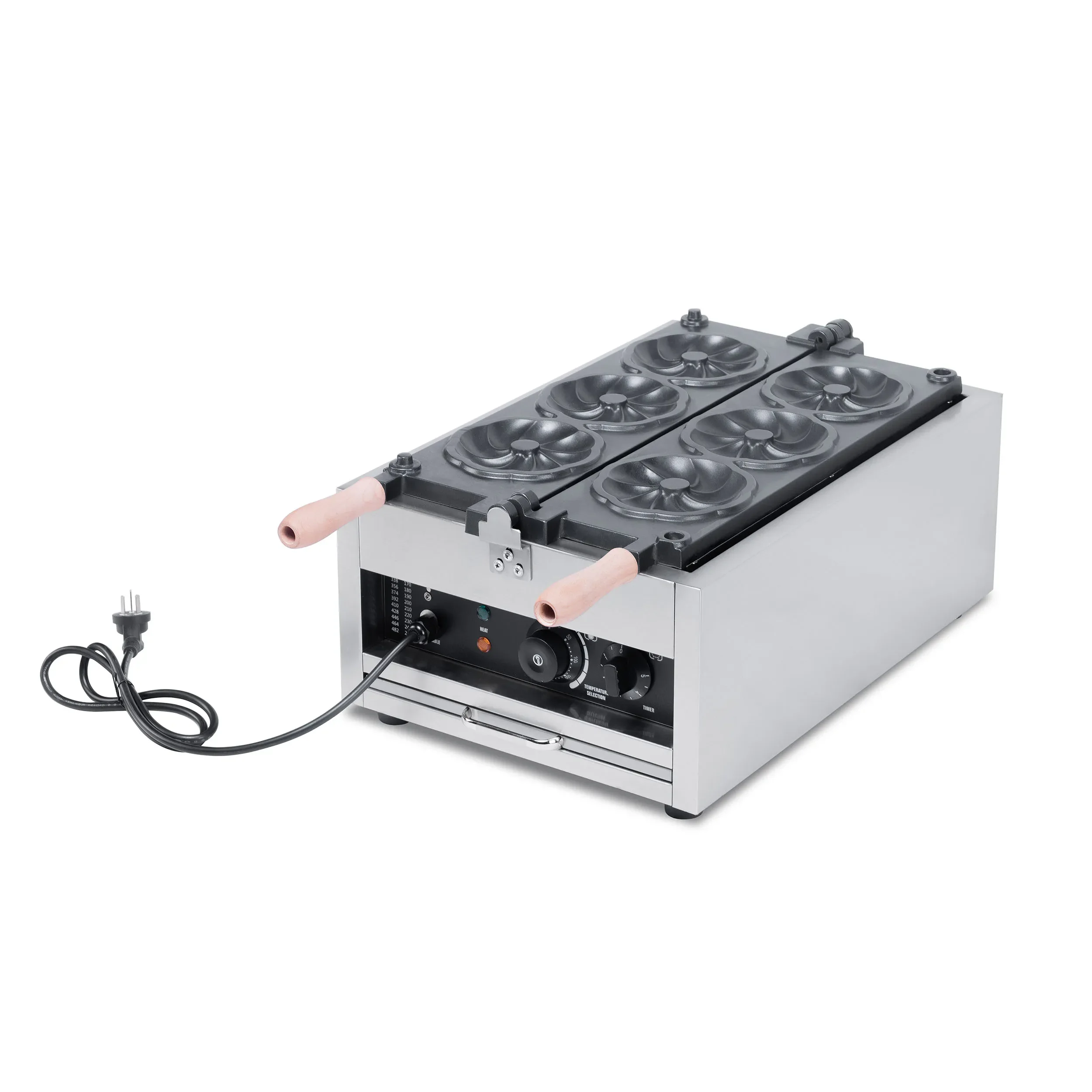TTS-1105D Вафельница, трехсекционная коммерческая вафельница для пончиков