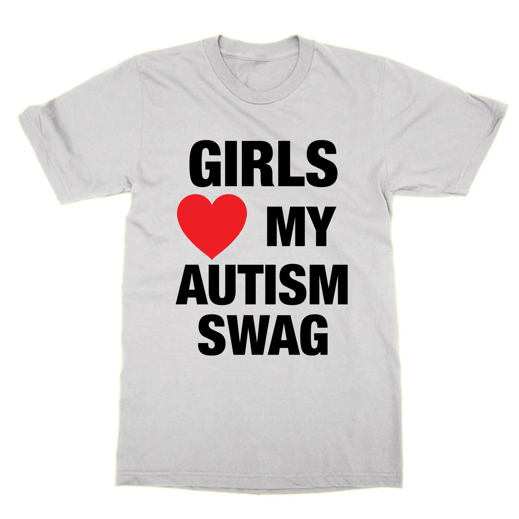 Футболка Girls Love My Autism Swag, эффектная футболка, забавный топ для ботаников