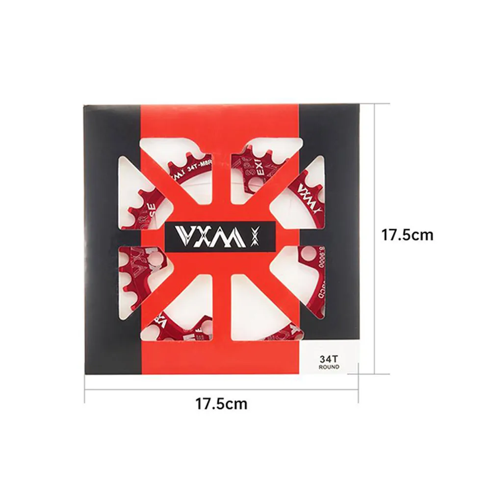 Фото Флюоресцентная односкоростная 32T/34T/36T/38T BCD 96MM Bike CNC обработка процесса MTB положительная и отрицательная пластина №4