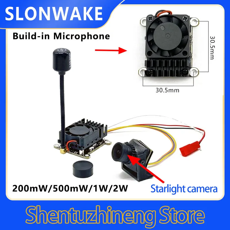 Новый беспроводной передатчик FPV VTX 5,8 ГГц 2 Вт и прямая камера fpv 1/4 дюйма 1200TVL для FPV дрона с фиксированным крылом дальнего действия