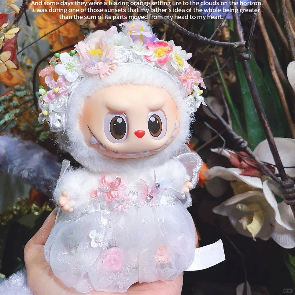 Фото Дорожная фотоодежда для 17 см V1 V2 V3 Labubu, весенний костюм, цветочная фея, эльф, комплект одежды для куклы, аксессуары для украшения куклы №5