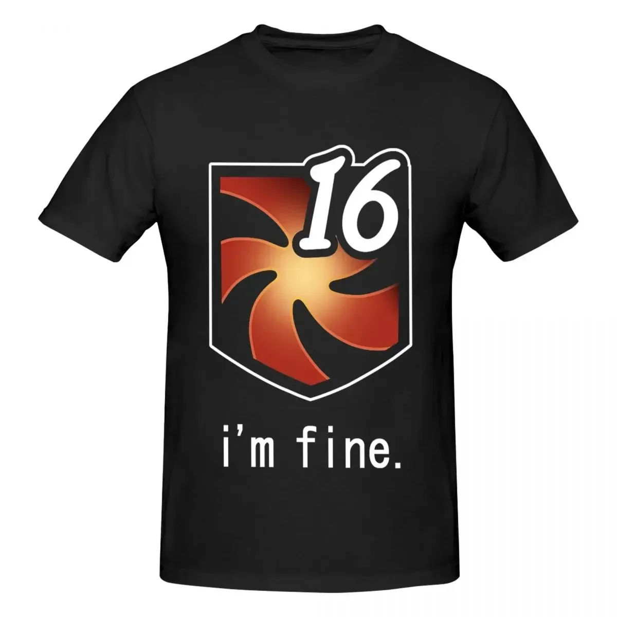 Футболка I'm Fine Vuln Stacks из 100% хлопка, мужские классические футболки, мужские футболки с круглым вырезом и коротким рукавом, S-6XL