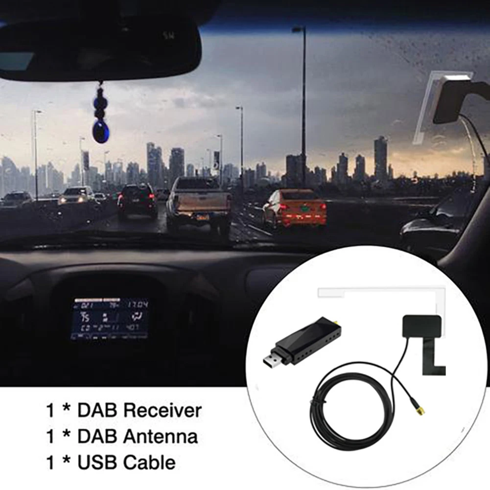 1 * DAB + коробка APP Control DAB + Car DAB + Радио Igital Radio 300 см 50Ω 5V USB порт ABS черный-20 ℃ ~ + 70 ℃ 174-240MHz