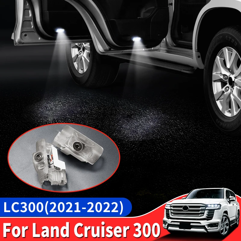 Для Toyota Land Cruiser 300, 2022, 2021, модифицированные аксессуары LC300, J300, светодисветодиодный HD, освещение педали окружающей среды, освещение двери автомобиля