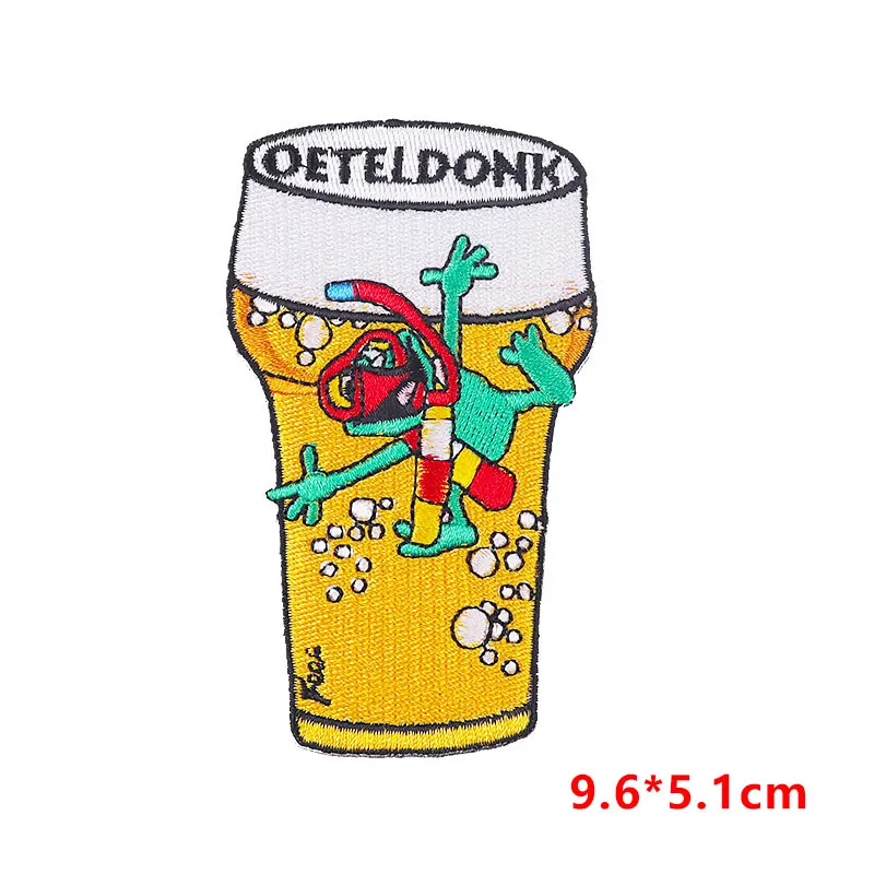 Фото Патчи с эмблемой Oeteldonk, патчи с вышивкой лягушки из мультфильма, патчи для глажки на одежде, карнавальные патчи для нидерландской одежды №3