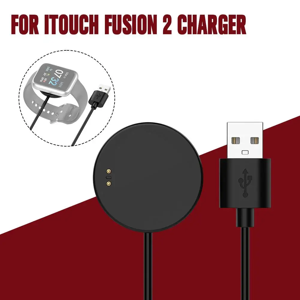 Фото For ITouch Fusion 2 USB Charger Cable Smartwatch Replacement Magnet Accessories Station Charging 100cm Base Cord F3W7 №3