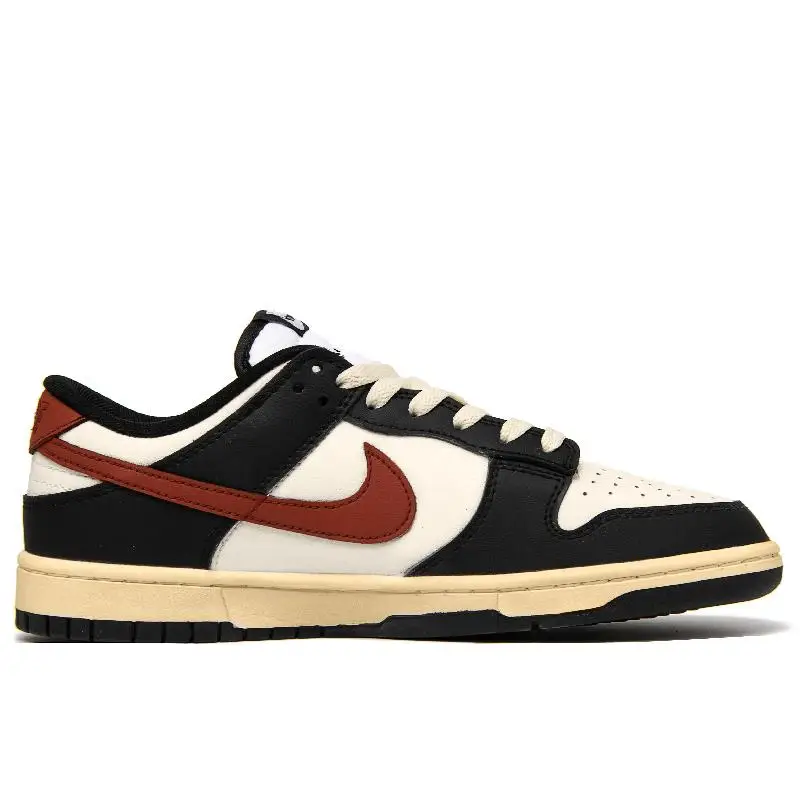 Фото 【Настроить】Nike Dunk Обувь для скейтбординга Унисекс Низкие черные/белые/красные кроссовки DD1391-100 №2