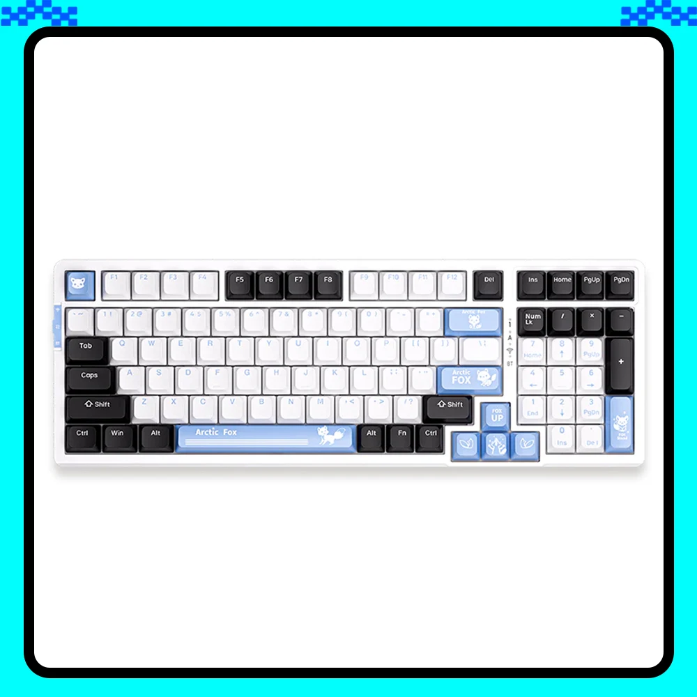 VGN V98 Pro V3 Механическая клавиатура Трехрежимная беспроводная клавиатура Горячая замена RGB Прокладка Ноутбук Геймер Игровая клавиатура Аксессуары для ПК ​