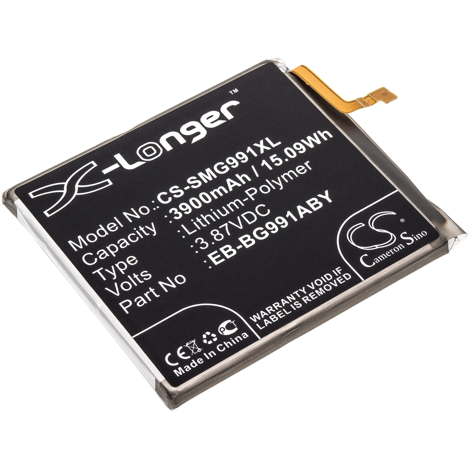 Новый сменный аккумулятор CS Cameron sino для Galaxy S21 5G, SM-G991W (3900 мАч/15,09 Втч), EB-BG991ABU, EB-BG991ABY, GH82-24537A