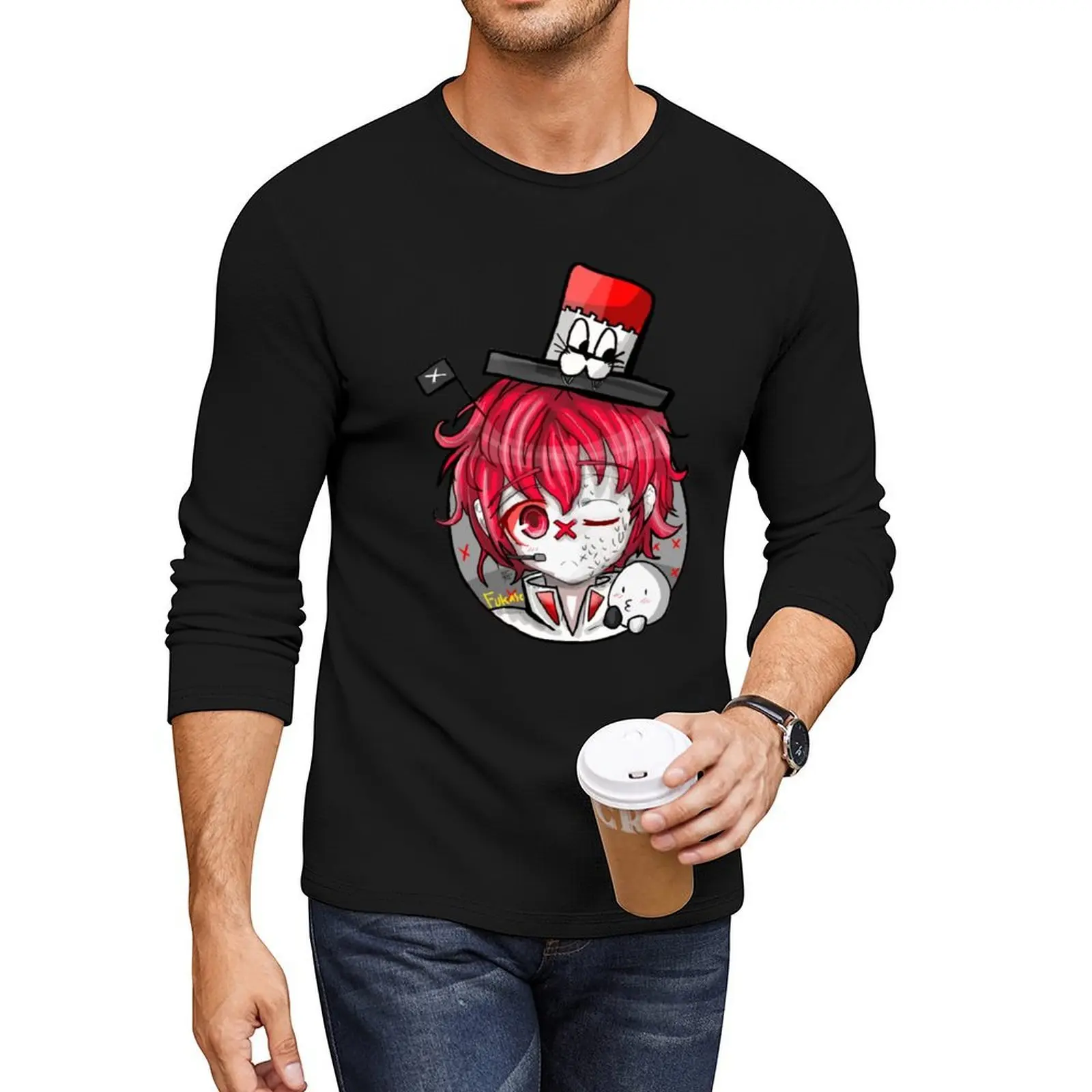 Vocaloid Fukase Artwork: By Kibo-Kibo Длинная футболка Блузка эстетичная одежда милая одежда футболки для мальчиков Мужская хлопковая футболка