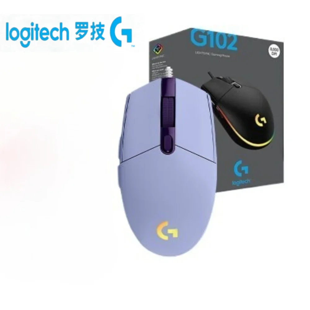Беспроводная игровая мышь Logitech (G) G102/G304 Lightspeed, эргономичная мышь с разрешением 12000 точек на дюйм, беспроводная мышь RGB