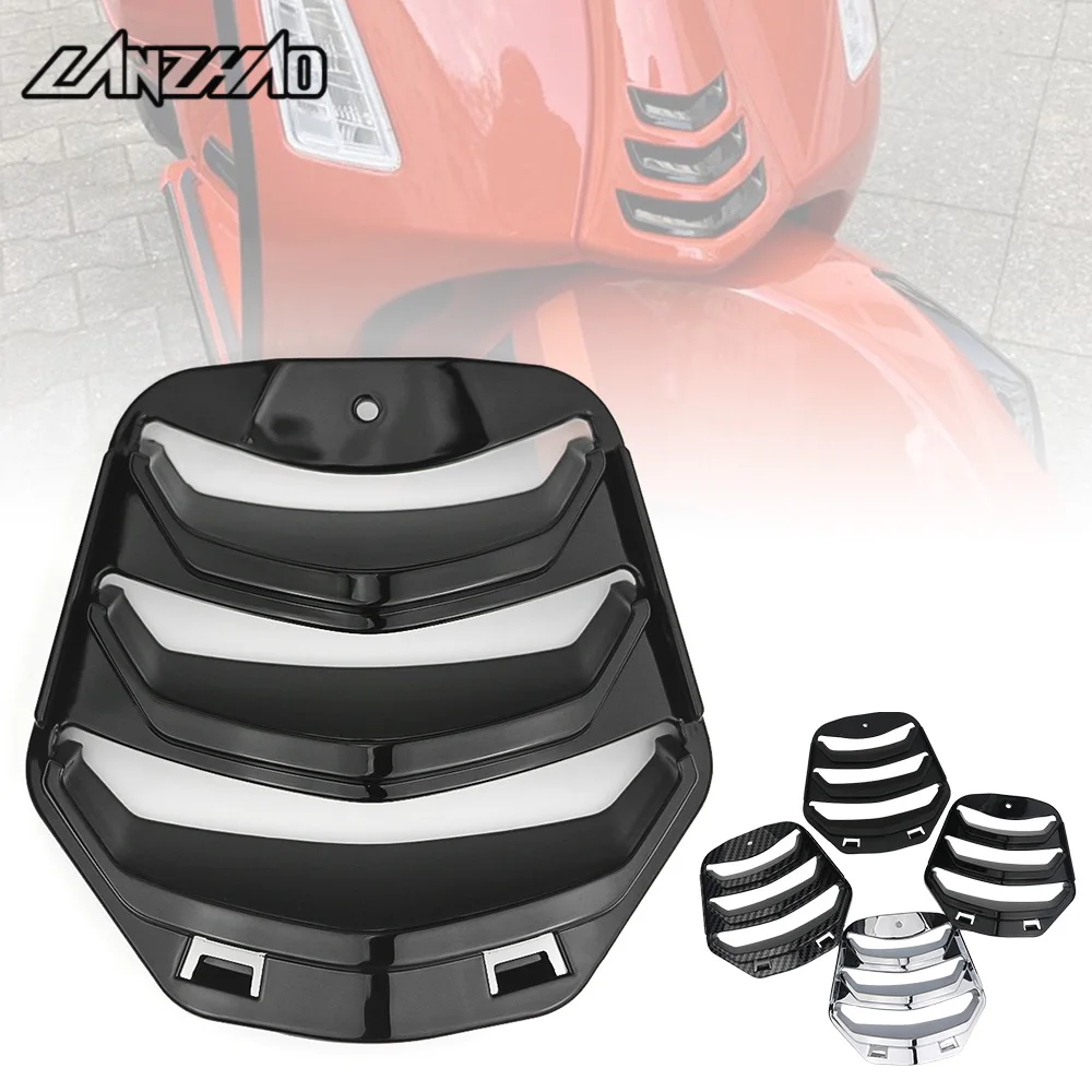 Для Vespa GTS / Super 125 300 2023 чехол с роговым покрытием покрытие с инкрустацией для гриля ABS глянец/матовый черный хром углеродный обтекатель аксессуары