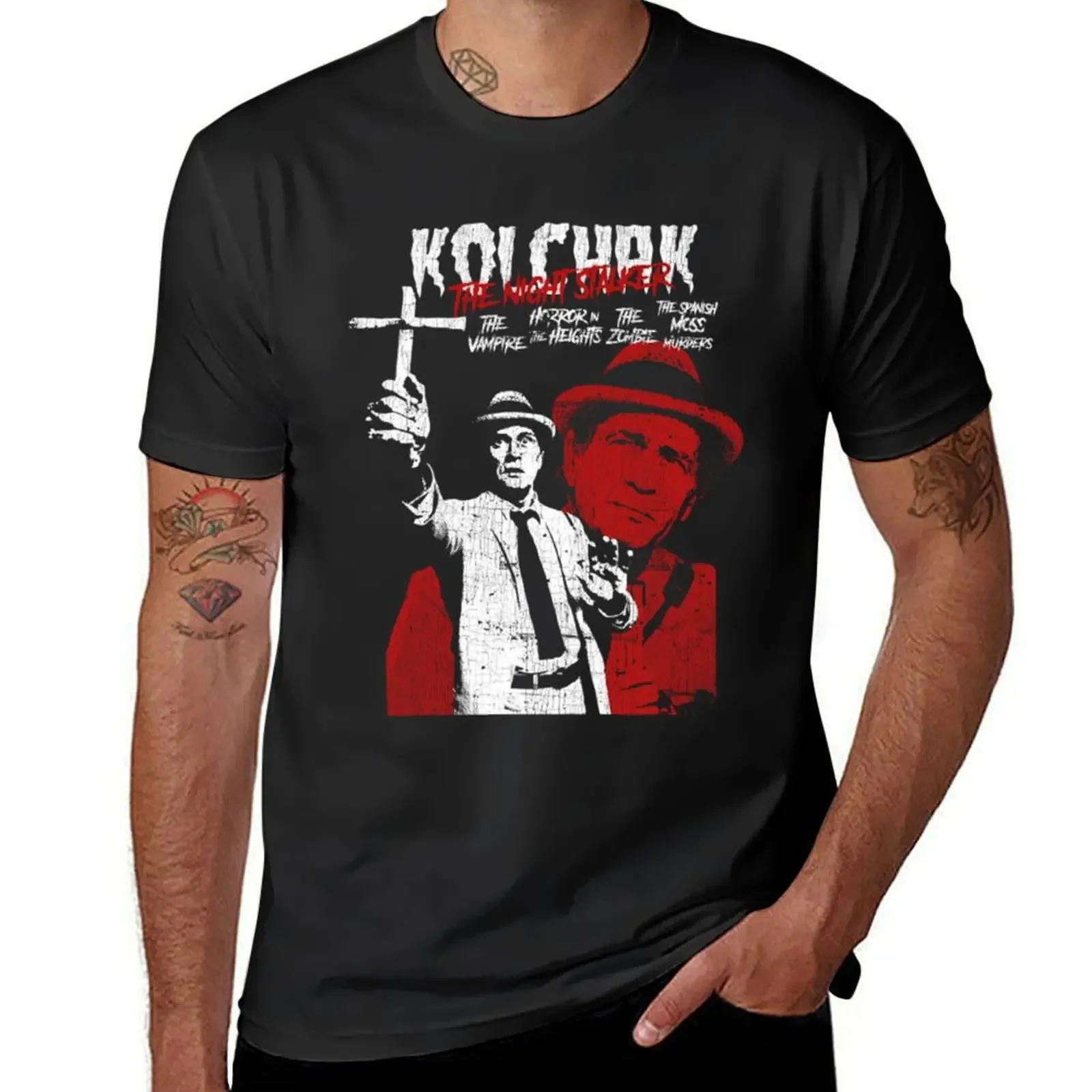 Kolchak-футболка ночного сталкера, дешевая одежда, простые мужские футболки