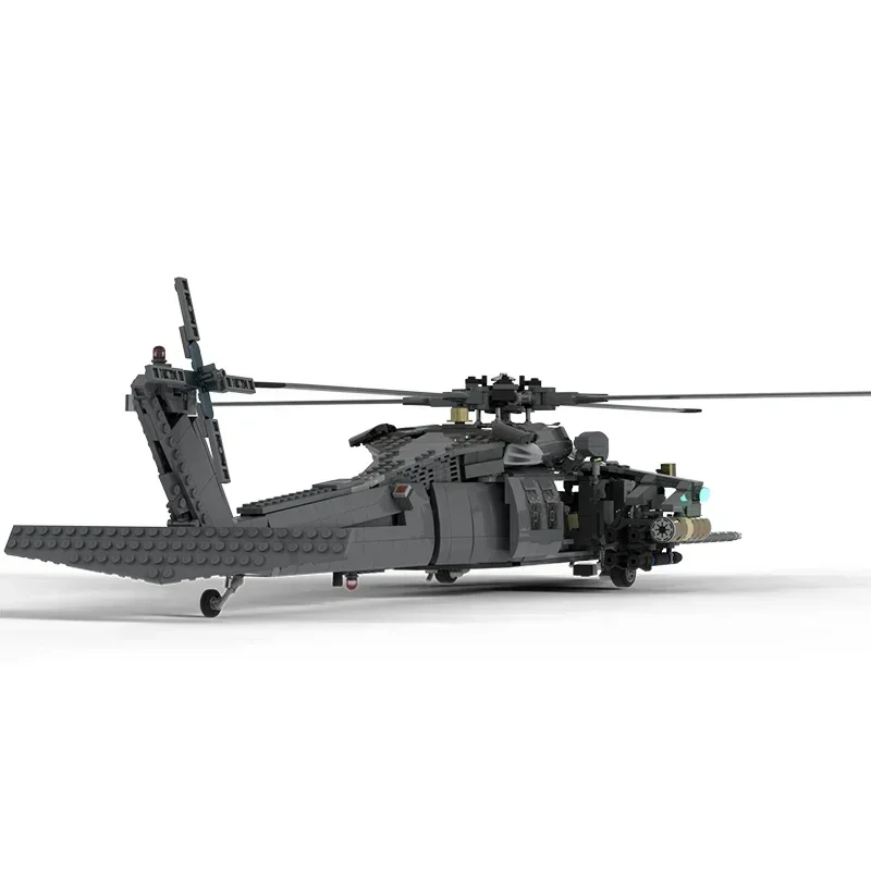 Модель военного самолета Moc Building Bricks MH-60L Black Hawk Helicopter Technology Blocks Подарочные рождественские игрушки DIY Наборы для сборки