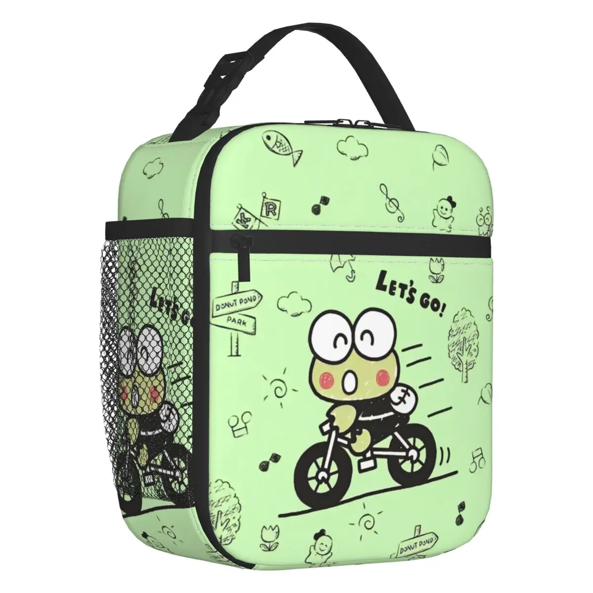 Портативные коробки для завтрака с большой глазкой лягушкой Keroppi на заказ, водостойкий термохолодильник с героями мультфильмов, изолированная сумка для обеда, детская школьная сумка Дорожные сумки