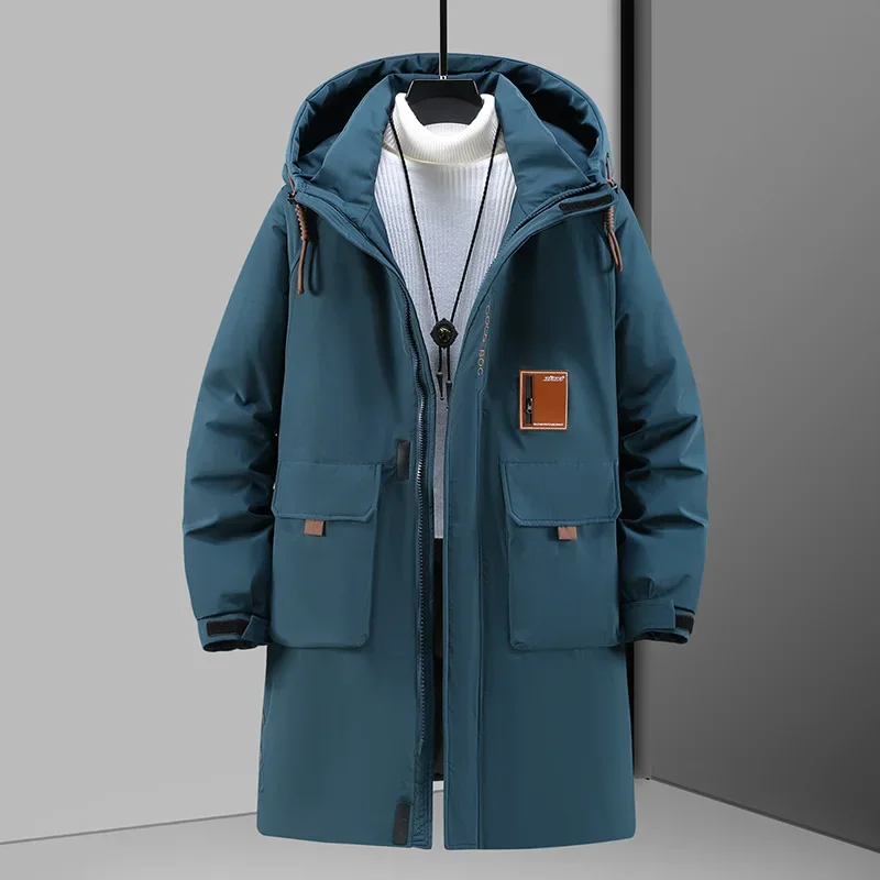 170 кг, 11XL, 12XL, водонепроницаемая ветрозащитная зимняя парка для мужчин больших размеров, свободная куртка средней длины, куртки в стиле Tide для мужчин (art.: 3920ca21f4ffd) - 3920ca21f4ffd