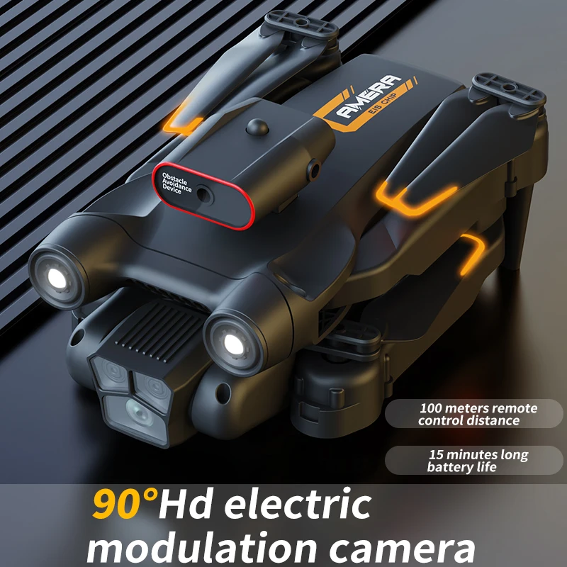 Профессиональный Дрон M17 RC 8K с широкоугольной тройной HD-камерой, складной вертолет с дистанционным управлением, Wi-Fi, FPV, удержание высоты
