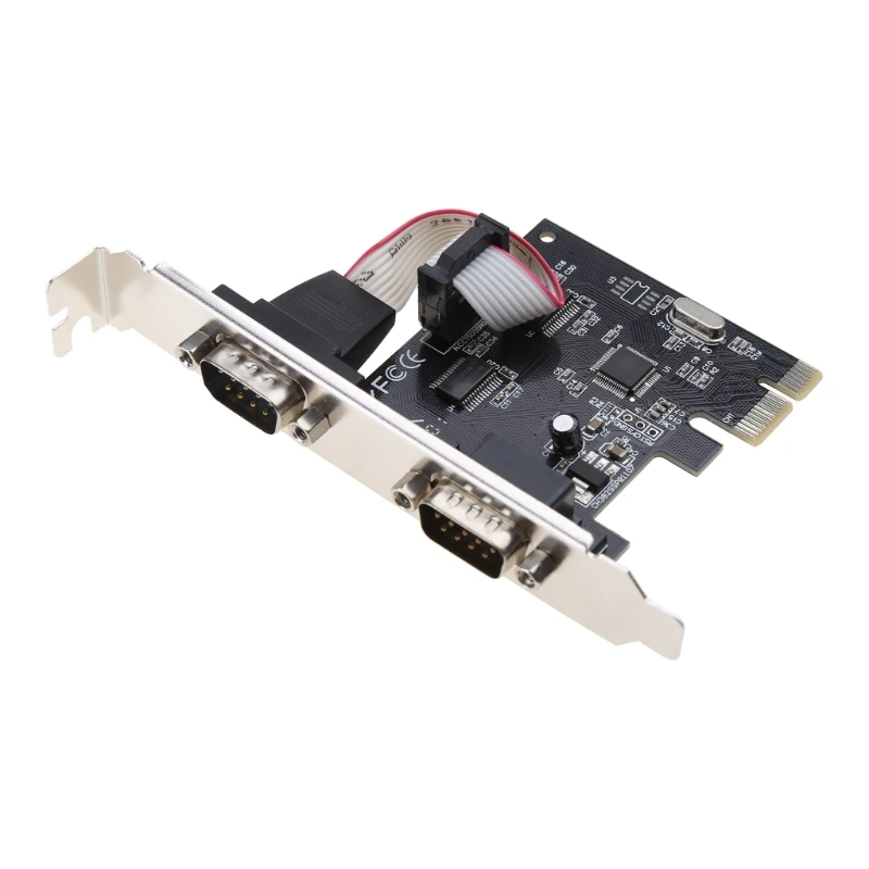 PCI-E-двойная серийная комбинированная плата RS232 PCI для быстрой PCIe-адаптера, двухсторонняя DB9pin 25 Мбит/с, чип AX99100, стабильная