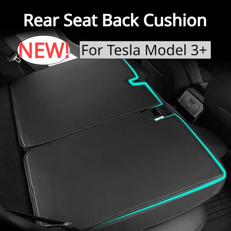 Подушка на спинку заднего сиденья Tesla, новая модель 3 + защитная накладка на спинку заднего сиденья, новая модель 3 Highland 2024, автомобильные аксессуары