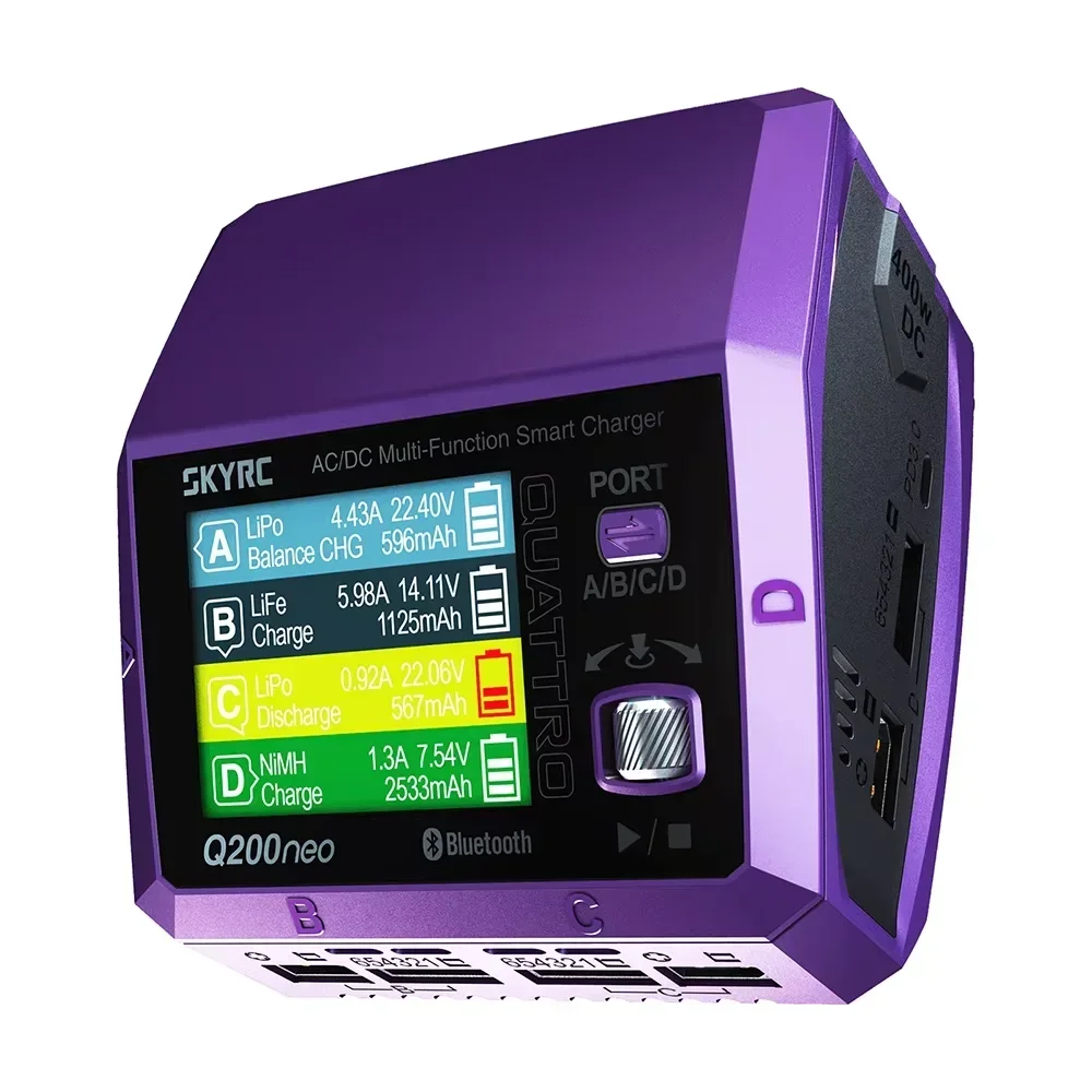 Фото SkyRC Q200neo Lipo Балансное зарядное устройство Разрядник AC200W DC400W 10A для 1-6S LiPo Li-ion Life LiHV 2-15s NiCd NiMH PB №4