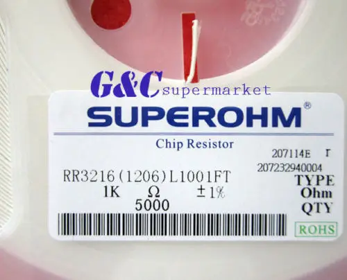 100 шт., 1 кОм, 1000 Ом, 1/4 Вт, 1%, 1206 SMD, новинка, хорошее качество, электроника «сделай сам»