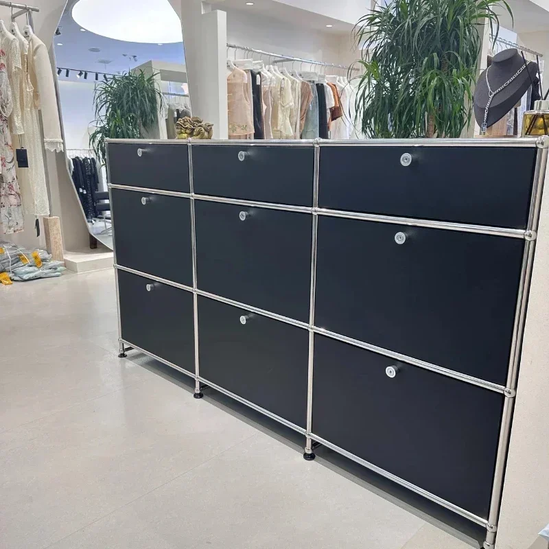 USM Haller Шкаф для хранения в гостиной Обеденный сервант Современный Ins Средневековый металлический каркас из нержавеющей стали Деревянный шкаф с шкафчиком (art.: 3920cd0fdc6ed) - 3920cd0fdc6ed