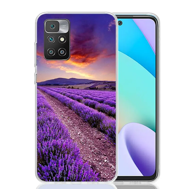 Чехол для телефона с фиолетовыми цветами лаванды для Xiaomi Redmi 12C 13C 14C 12 13 10 10A 10C 9 9A 9C 9T 8 8A 7 7A 6 6A K70 K60 K40 K20 Pro 1 (art.: 3920d0f20455f) - 3920d0f20455f