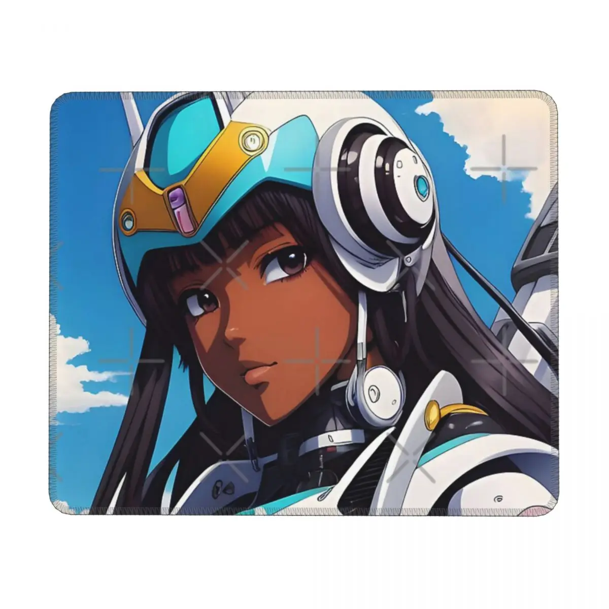 Резиновые накладки для клавиатуры Mecha City Gworl Black Anime Girl