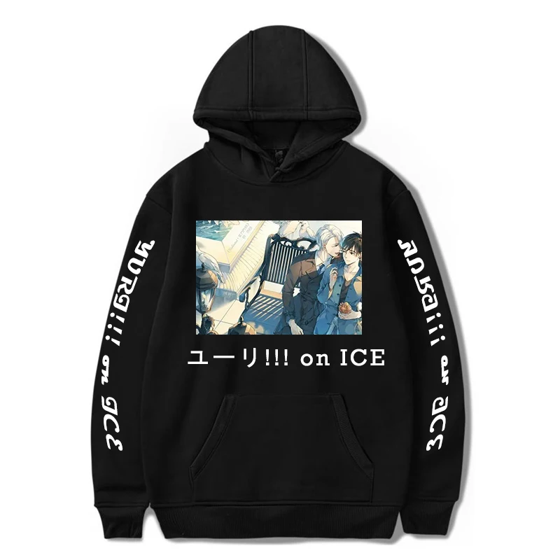 Новая Толстовка Yuri! На Ice толстовка с капюшоном, манга, Харадзюку, Cetak, Модный свитшот, пуловер, Женский пуловер