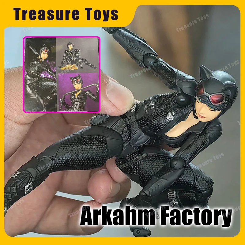 В наличии Arkahm Factory Max Factory Kaiyodo Revoltech Yamaguchi Catwoman Figuras Ko Модель Аниме Фигурка Подарки Игрушка