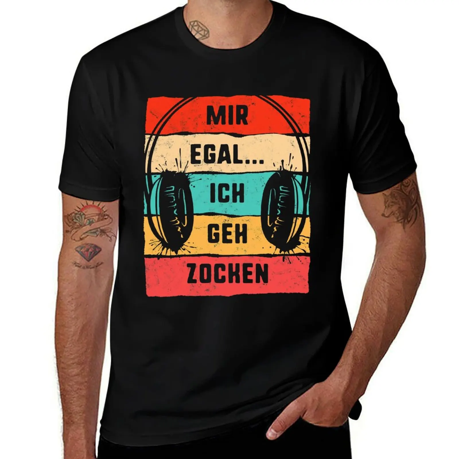 Mir Egal Ich Geh Zocken Gamer Lustige Weihnachts Подарочная рубашка T-Gaming Kopfh?rer Gamer Videospiele Рубашка Футболка мужская футболка