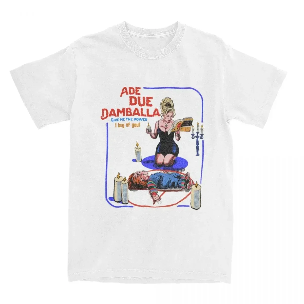 Фото Футболка Ade Due Damballa Bride of Chucky для мужчин и женщин, 100% хлопок, большие размеры, с круглым вырезом, большие повседневные футболки унисекс в стиле Харадзюку №2