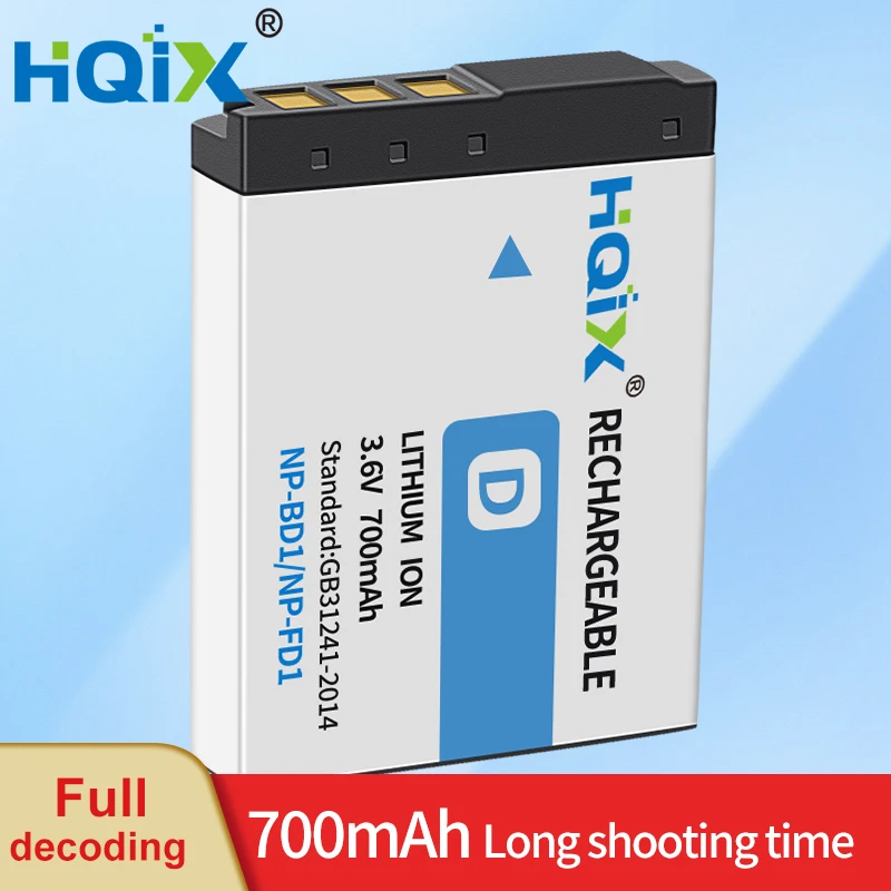 HQIX для Sony DSC-T90 T200 T300 T500 T700 T70 T2 TX1 T75 T77 T900 цифровая камера NP-BD1/NP-FD1 зарядное устройство