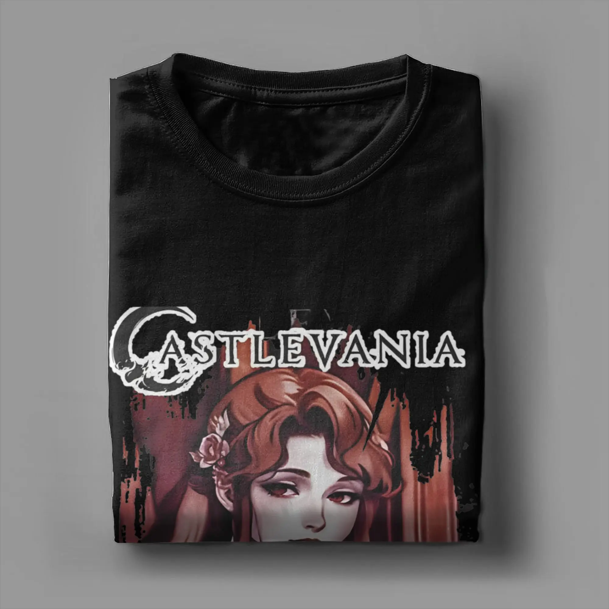 Фото Мужская и женская рубашка Castlevania Lenore, футболка из чистого хлопка с графическим принтом, одежда, наряды №3