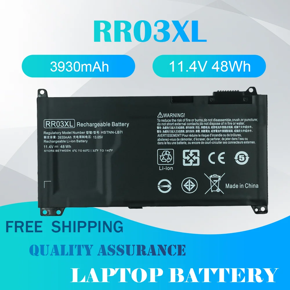 RR03XL Аккумулятор для ноутбука HP ProBook 430 440 450 455 470 G4 G5 HSTNN-PB6W HSTNN-UB7C HSTNN-LB71