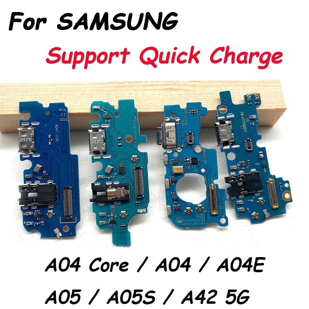 Плата USB для зарядного порта, гибкий кабель, разъем, детали для Samsung A04E, A04 Core, A05, A05S, A14, 4G, A145P, A14, Φ, A146, микрофонный модуль
