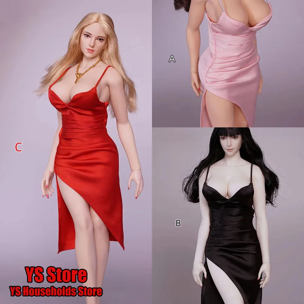 SA Toys SA031 1/6 Женское солдатское платье Горячее красивое сексуальное атласное платье с высоким разрезом на подтяжках подходит для 12-дюймовой экшн-фигурки украшения тела