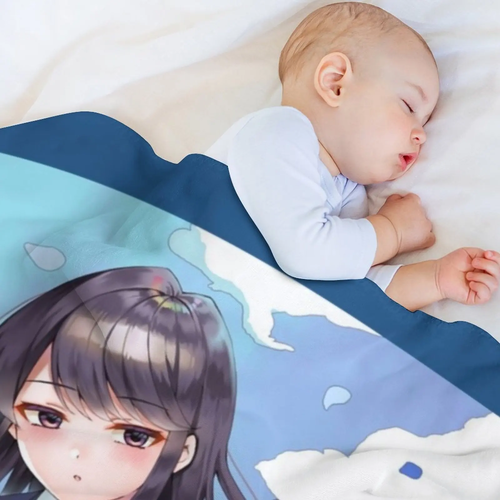 Фото Коми-сан wa Comyushou desu., Komi Shouko Пледы-одеяла Кровать Роскошные волосатые модные диваны Одеяла №3