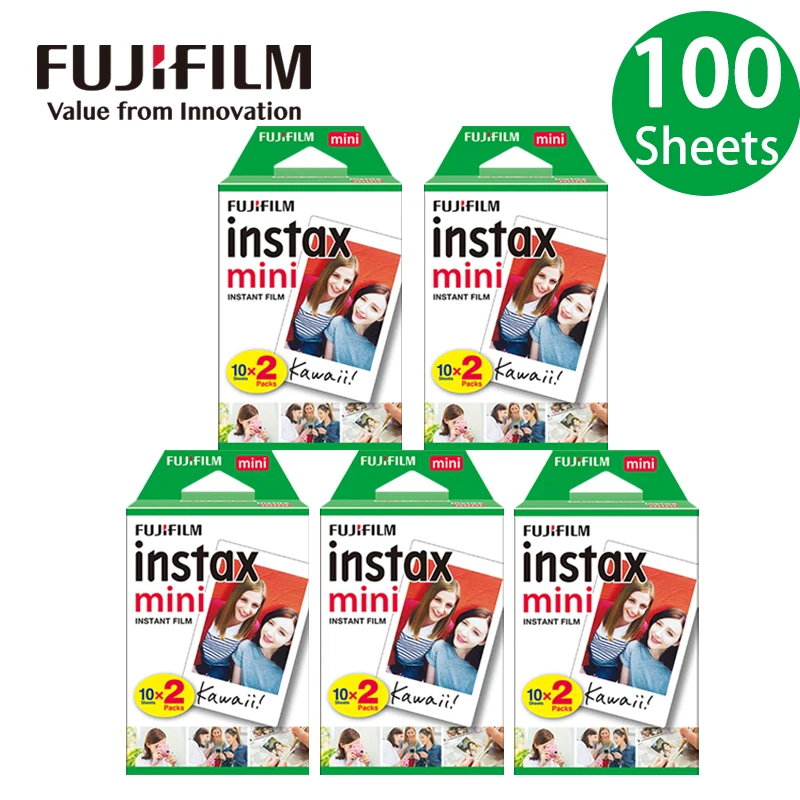 Оригинальная пленка Fujifilm Instax Mini 12, 10/20/30/40/50/60/80/100 листов для мгновенной камеры Mini 40 Evo 11 9 7 + 90 LINK, пленка Instax